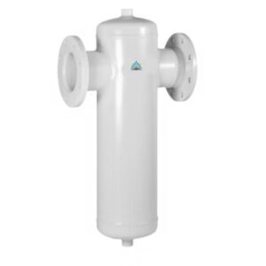 PureSep - MS - Carbon steel centrifugal condensate separators Air flow 4,2 - 640 m³/min. Compressed air used in industrial applications has significant amounts of pollutants and condensate, which must be removed because they produce rust and deposits in the air processing and piping systems. The PureSep - MS condensate separators are an excellent solution for this type of problem since they remove a large portion of the liquid condensate present in the compressed air system. The MS separators are made up of a flanged carbon steel body with a centrifugal element that has a very high nominal separation efficiency and very low load losses.