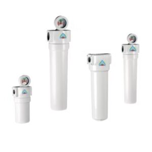 PureTec – HEF - Filters Air flow 1 – 28 m³/min Modern industrial processes have become more sophisticated, necessitating compressed air systems with progressively high purity standards; insufficient or ineffective filtering can result in service interruptions, significant maintenance costs, and lost productivity. The PureTec - HEF filters were specifically developed to avoid these issues, providing levels of efficiency that have been certified and validated in the laboratory, as well as a variety of configurations to meet any requirement. The HEF filters are made of an aluminum body with a filtering element that has an extraordinarily high nominal retention efficiency (99.99%) and very low load losses.