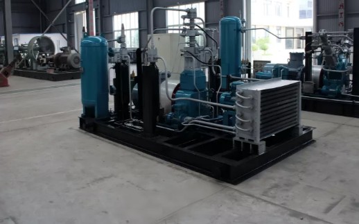 High-Pressure Oil-Free Natural Gas Piston Compressor skid for CNG - Image 4
